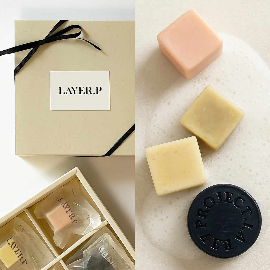 LAYER.P Starter Set (3 Cubes + 2 Shampoo Bars + Foam Maker)