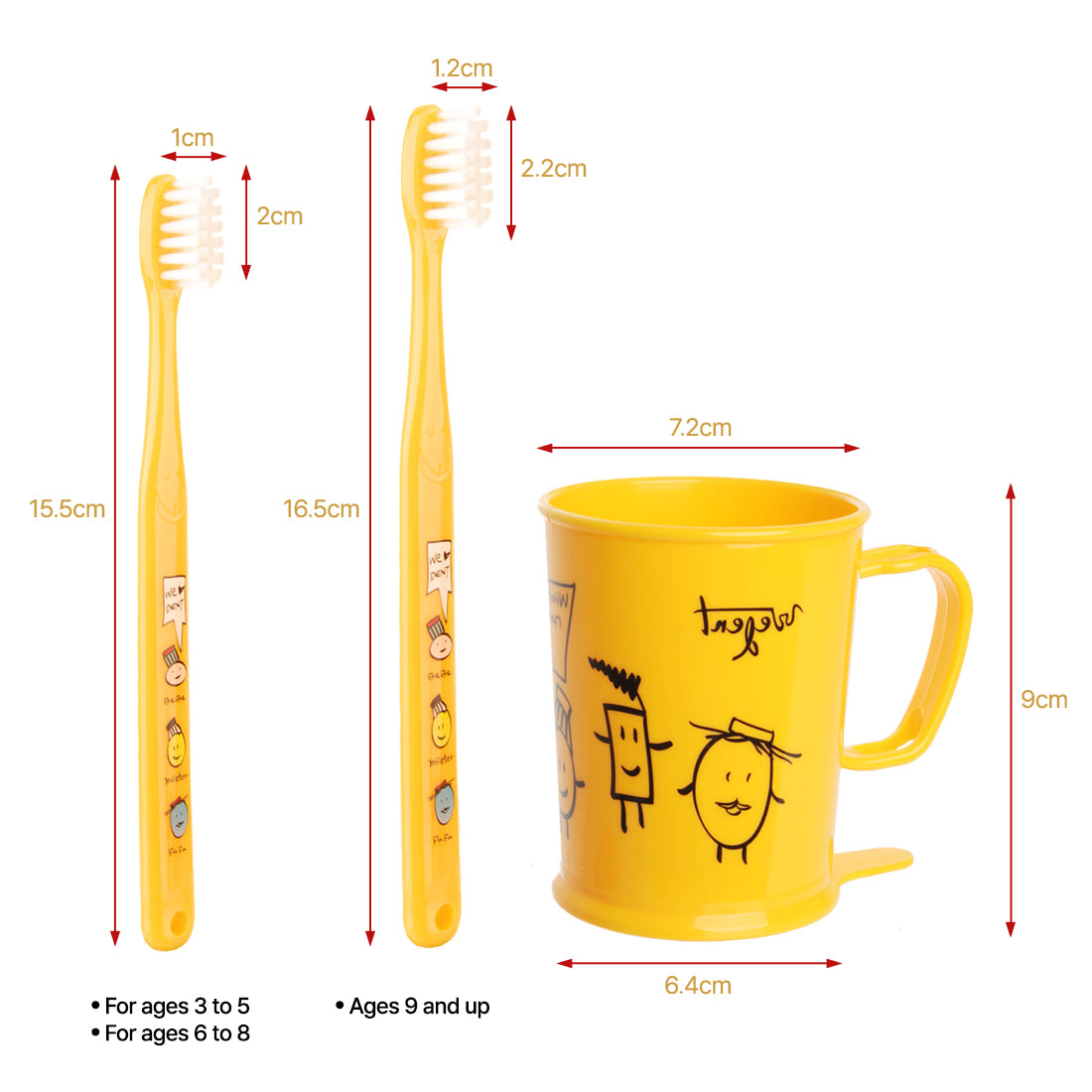 Wedent Kids Mouthwash cup Set |For ages 3-9+ years old|