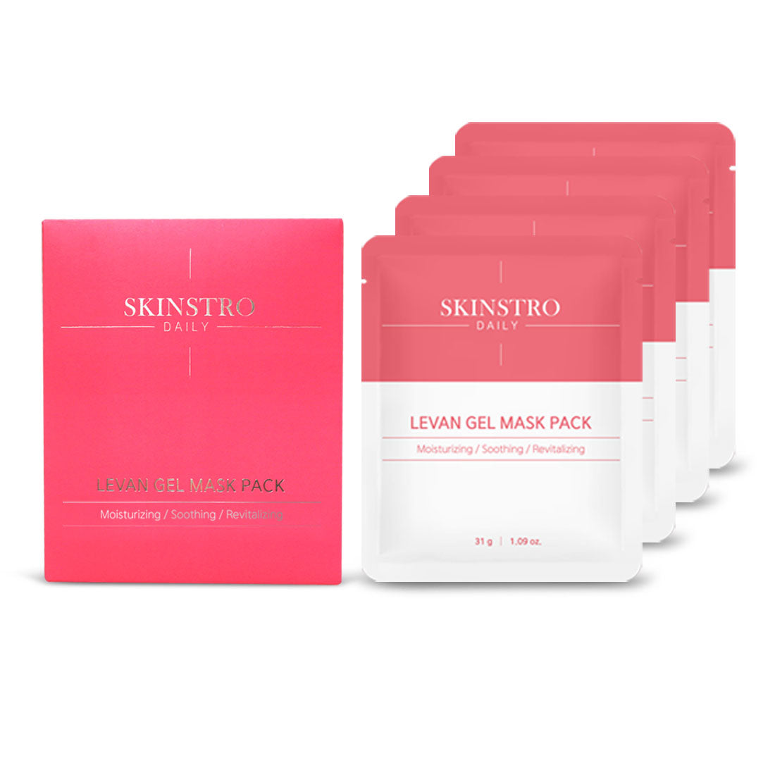 Skinstro Levan Gel Mask Pack of 10 | Deep Hydration & Cooling Soothing Gel Sheet | Super Adherence Mask for Dry & Heated Skin | Korean Skincare Overnight Hydration Mask