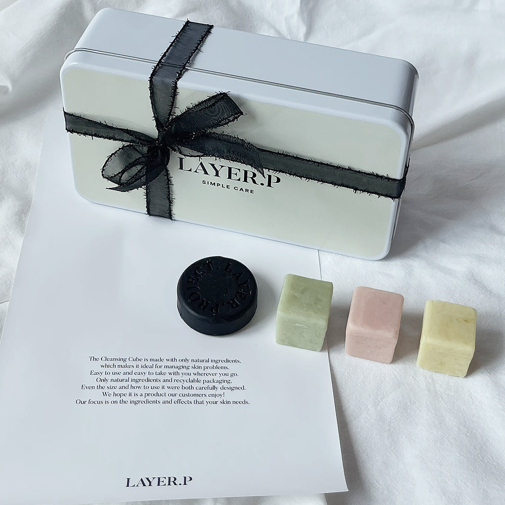 LAYER.P Tin Case Edition Set (4 Cubes + 3 Shampoo Bars + Foam Maker)