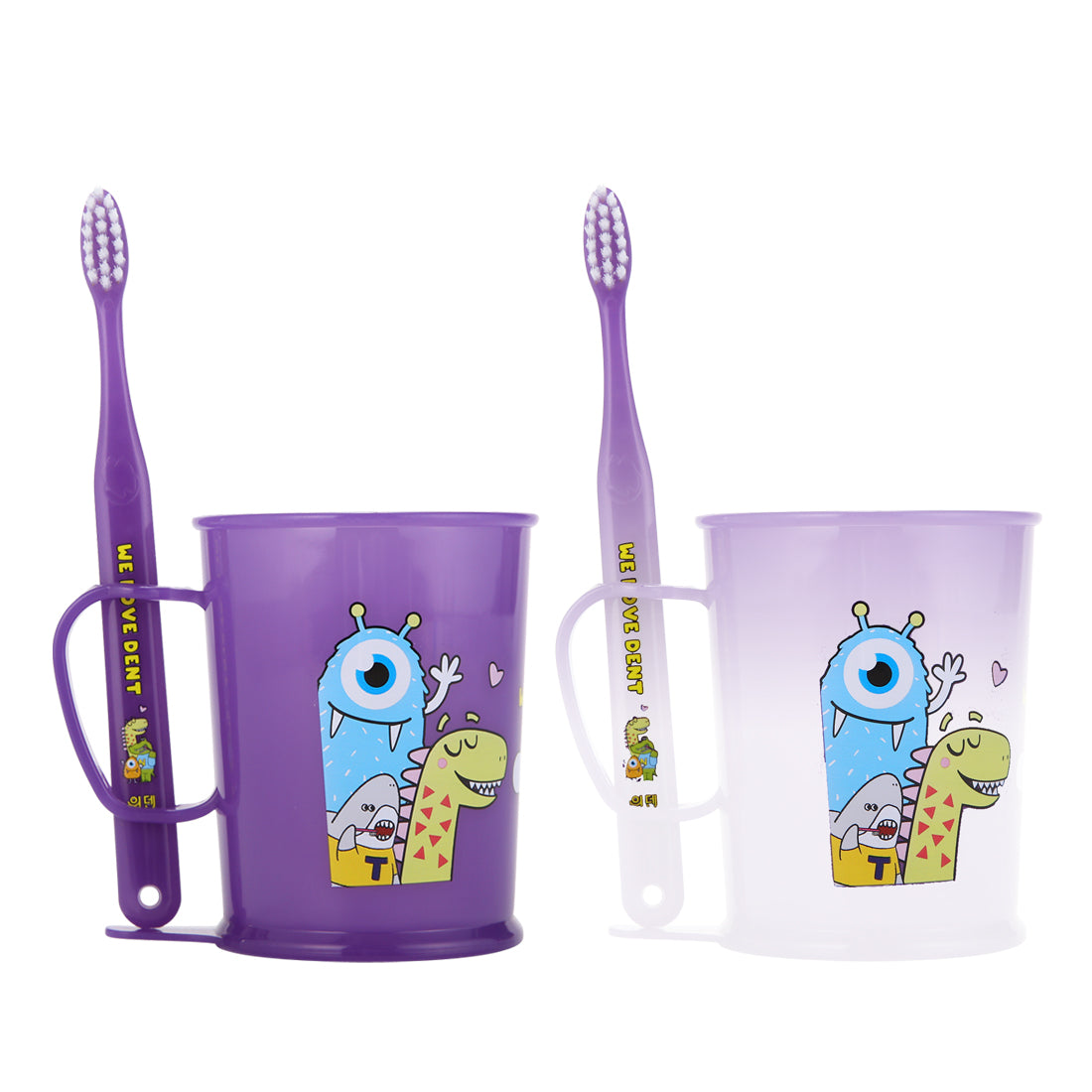 Wedent  Kids Mouthwash cup Set-For 3-9+ years old|(Features: Products that change color with temperature)