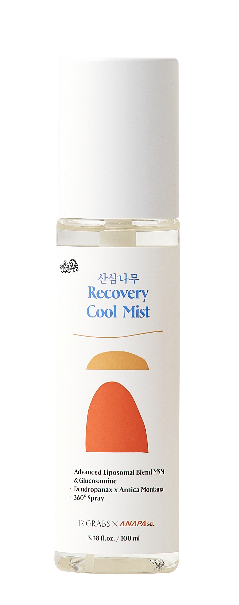 12GRABS Recovery Cool Mist – Hwangchil + Arnica Montana + MSM Liposome Instant Refresh & Fatigue Relief Spray 100ml