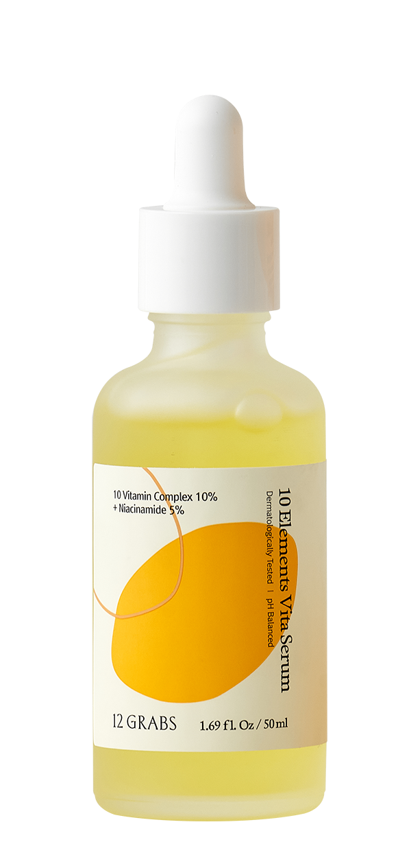12GRABS 10% 10-Vitamin Complex + 5% Niacinamide Brightening Serum – Korean Dual Functional Whitening & Anti-Wrinkle Glow Booster