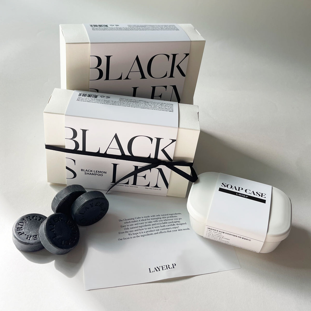LAYER.P Shampoo Bar Gift Set (5 Bars + Soap Case)