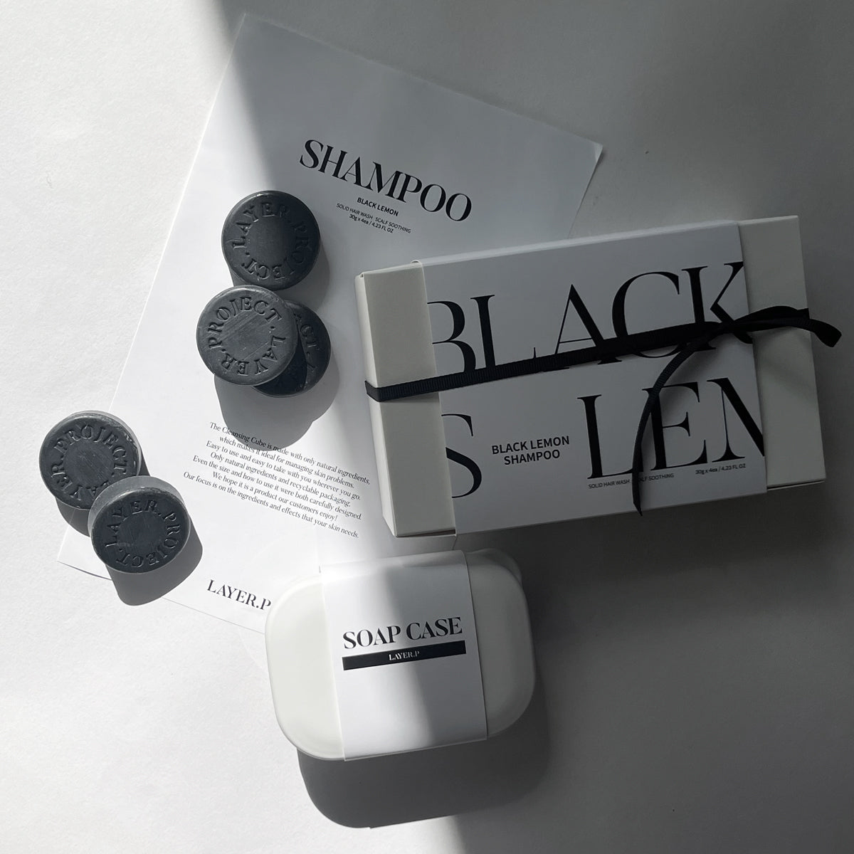 LAYER.P Shampoo Bar Gift Set (5 Bars + Soap Case)