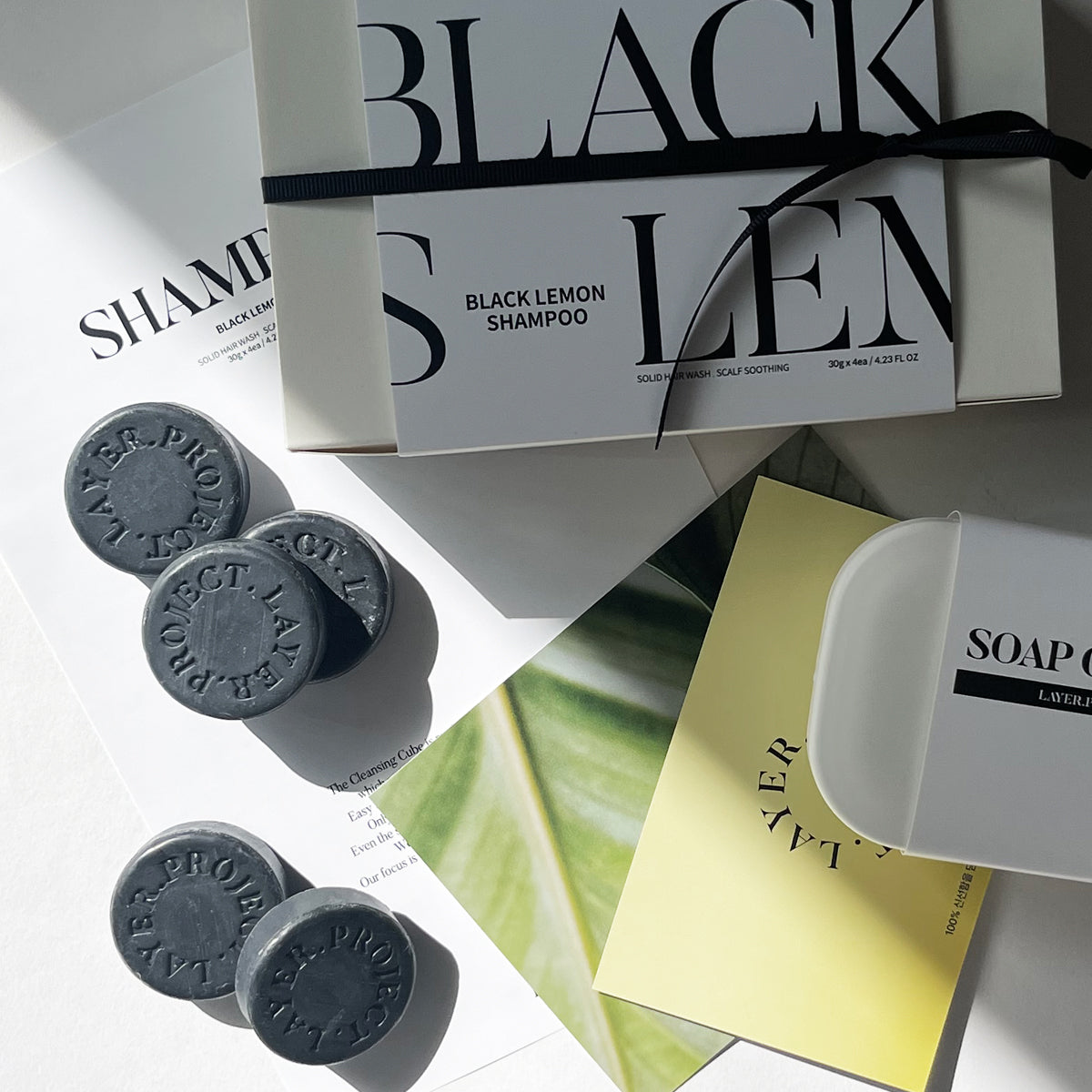 LAYER.P Shampoo Bar Gift Set (5 Bars + Soap Case)