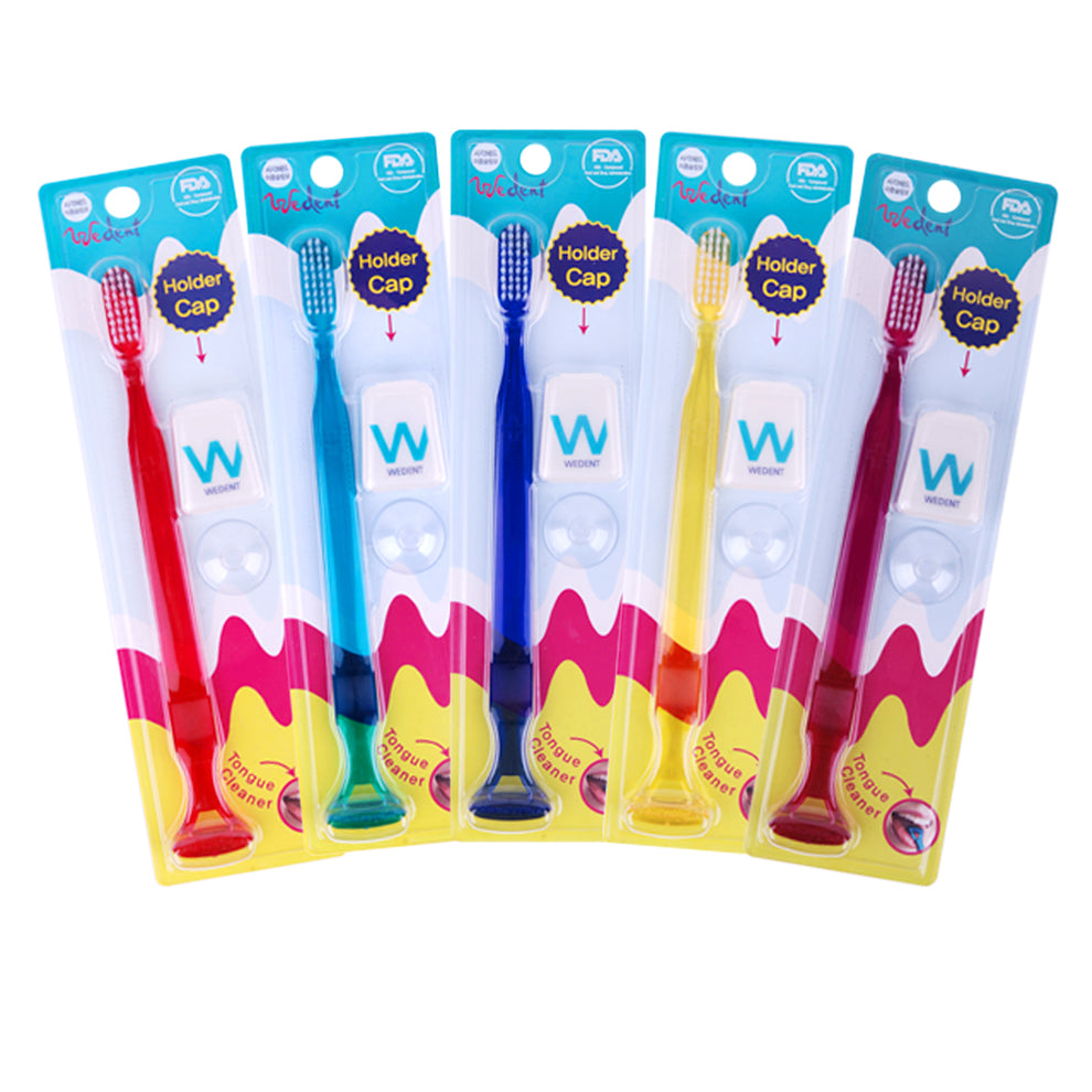 Wedent Toothbrush with tongue cleaner 1P + Toothbrush Cap 1P – Globali ...