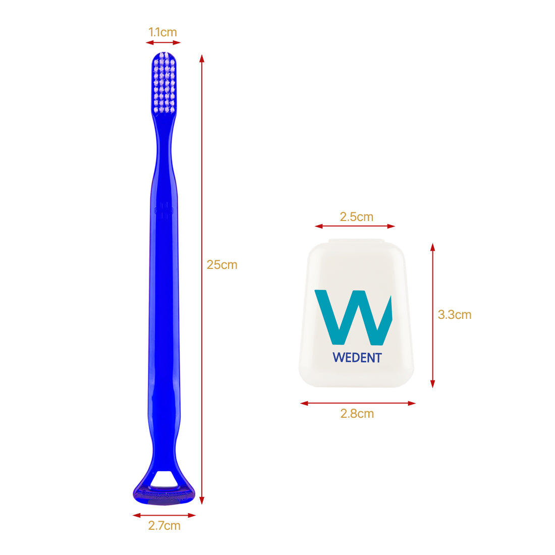 Wedent Toothbrush with tongue cleaner 1P + Toothbrush Cap 1P