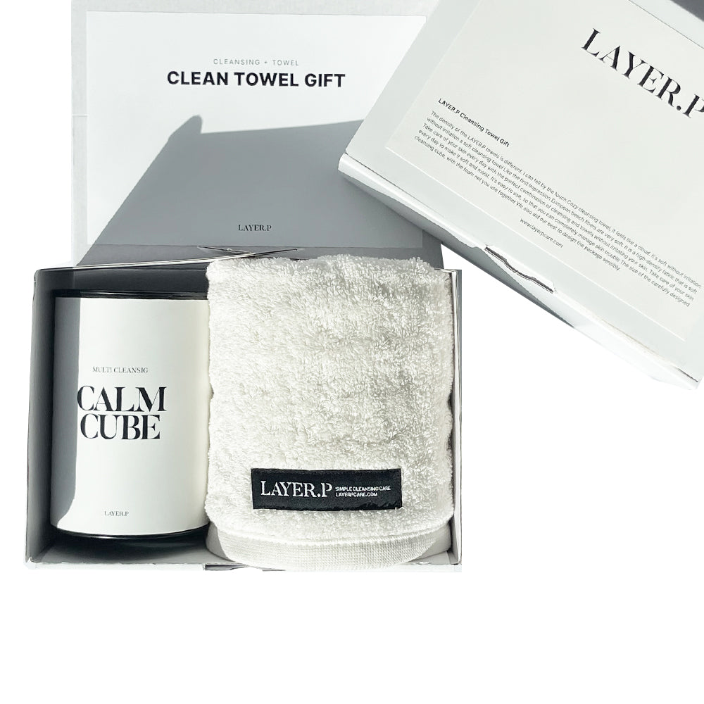 LAYER.P Towel Gift Set (5 Cubes + Foam Maker + Towel)