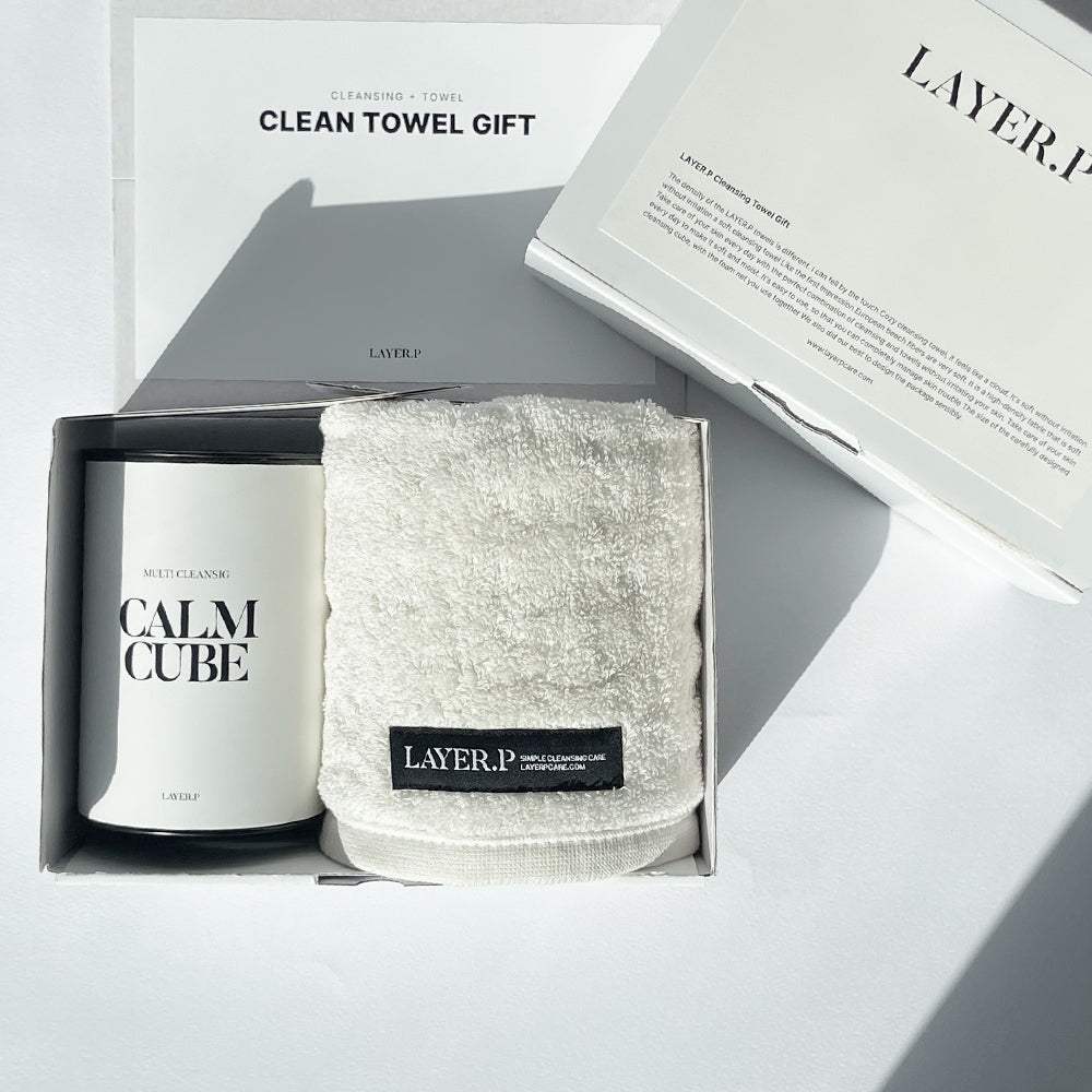 LAYER.P Towel Gift Set (5 Cubes + Foam Maker + Towel)