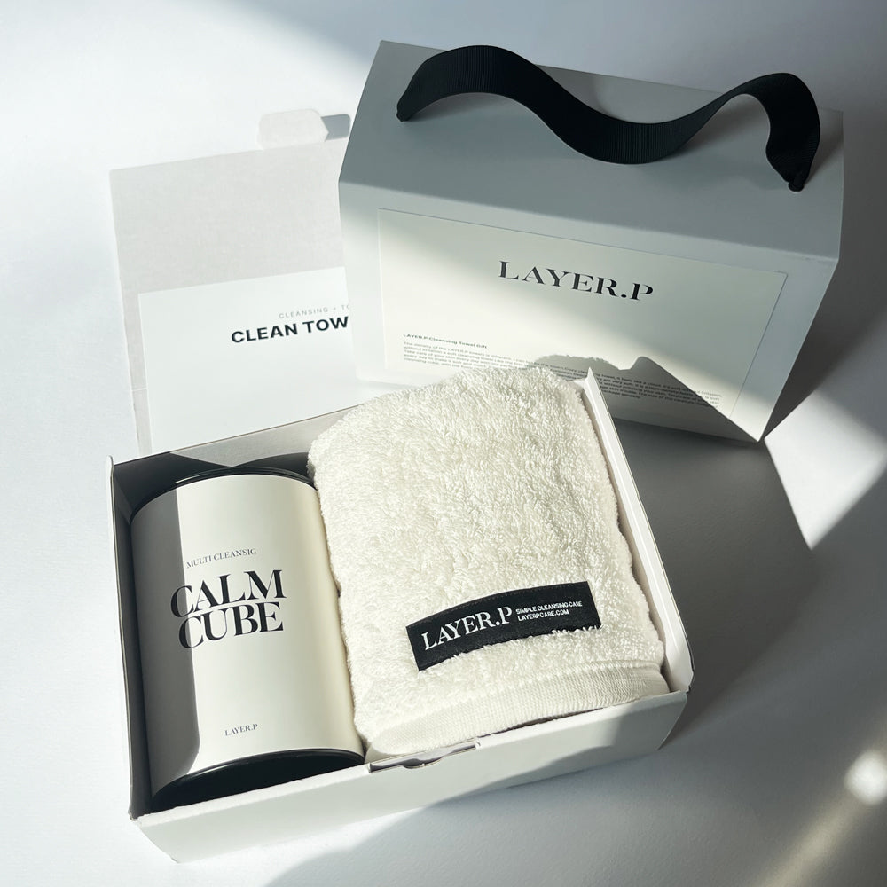 LAYER.P Towel Gift Set (5 Cubes + Foam Maker + Towel)