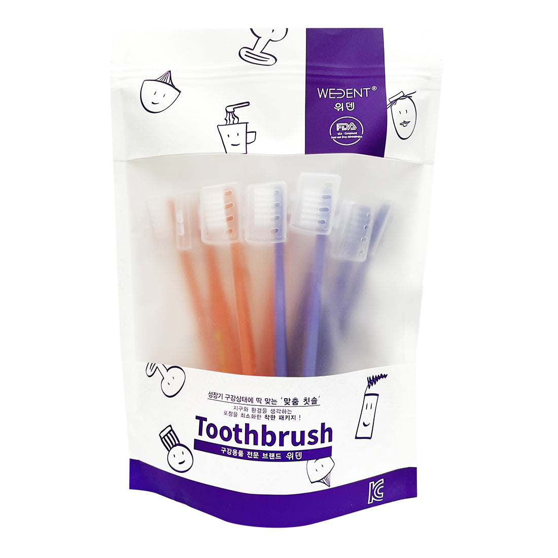 Wedent Kids & Junior ToothBrush 12P (Features: Products that change color with temperature) |For 3-9+ years old| (Toothbrush)