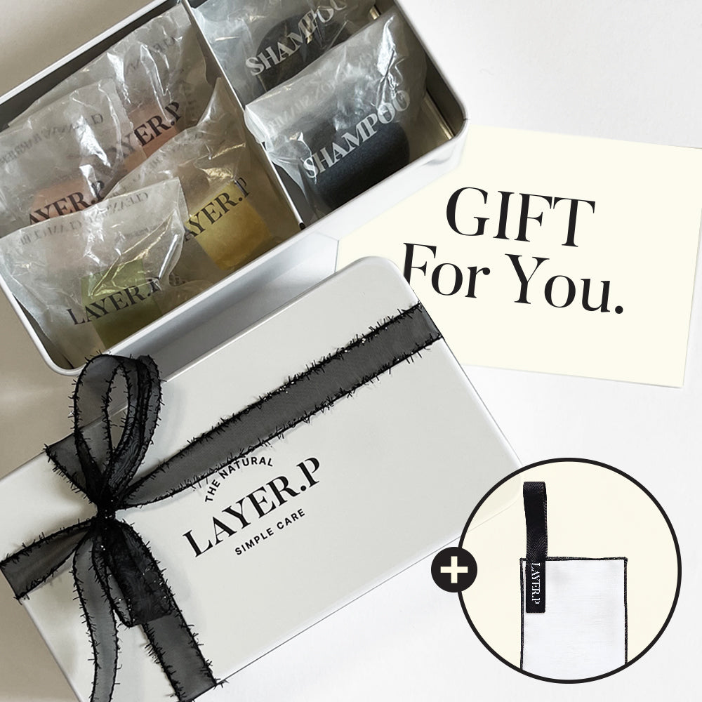 LAYER.P Tin Case Edition Set (4 Cubes + 3 Shampoo Bars + Foam Maker)
